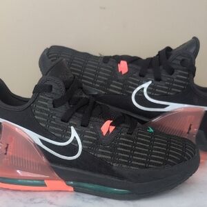 Nike Kids Black and Coral Sneakers